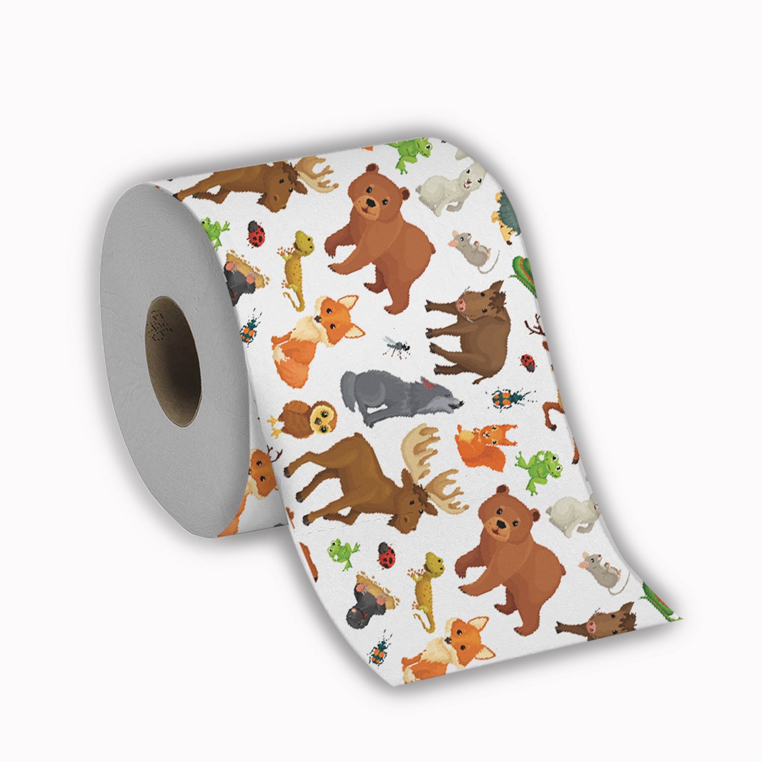 Bear Foxes Trees Wolf Squirrel Forest Animals Self Adhesive Tile Roll decorative masterpiece for home decor