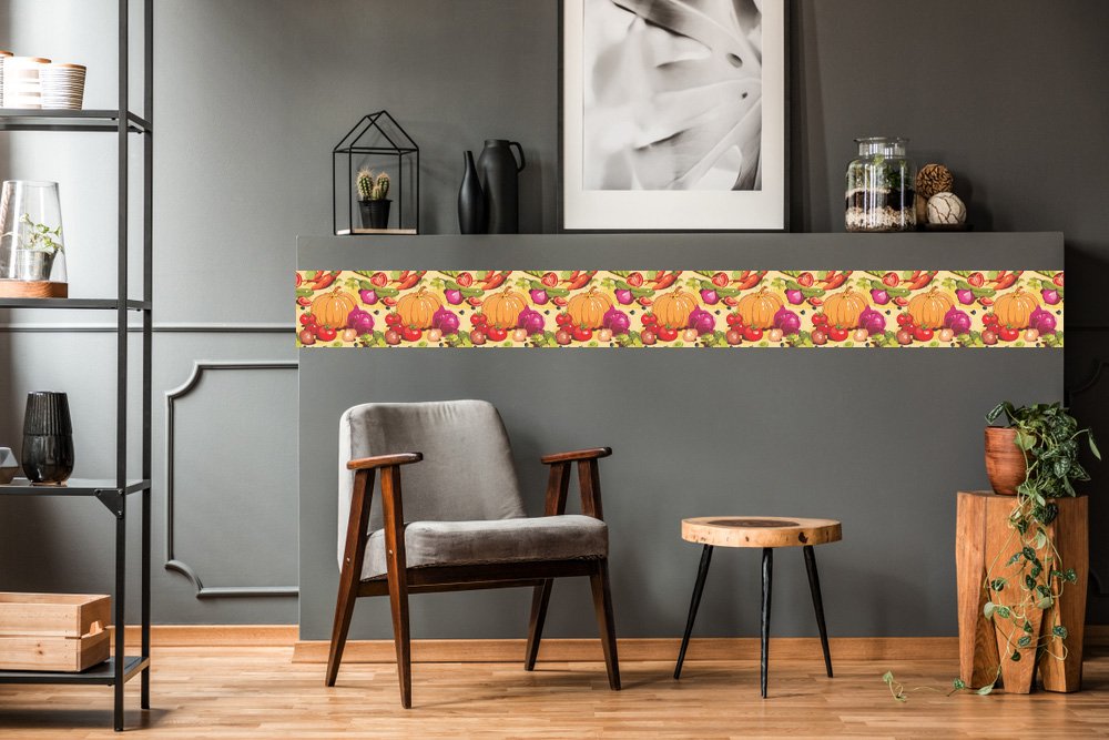 Self-adhesive Tile Roll,WALLPAPER,3D Vegetable & Food multicolor Self Adhesive Tile Roll