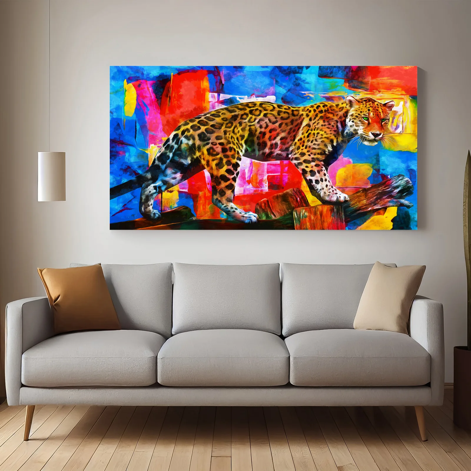 Canvas Wall Art,PAINTINGS,Printed Leopard Canvas Wall Painting 