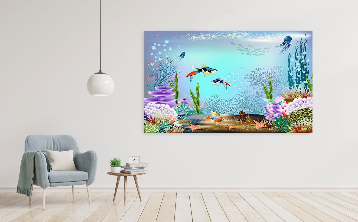 Beautiful Fish Poster Living Room, Hall, Office, Bedroom, Kitchen   decorative masterpiece for home decor