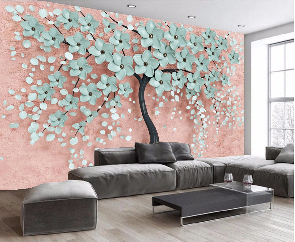 Self Adhesive Poster,WALLPAPER,3d embossed flower wall poster living room, bedroom, Hall, Play Room  