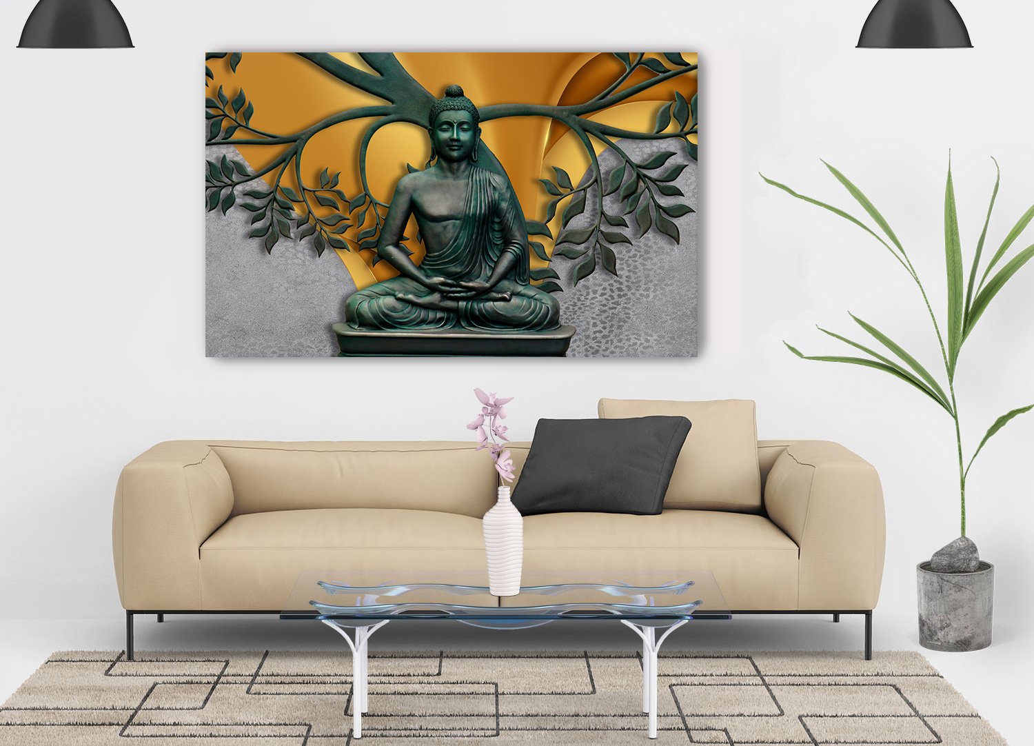 Beautiful Buddha wall poster Living Room, Hall, Office, Bedroom decorative masterpiece for home decor