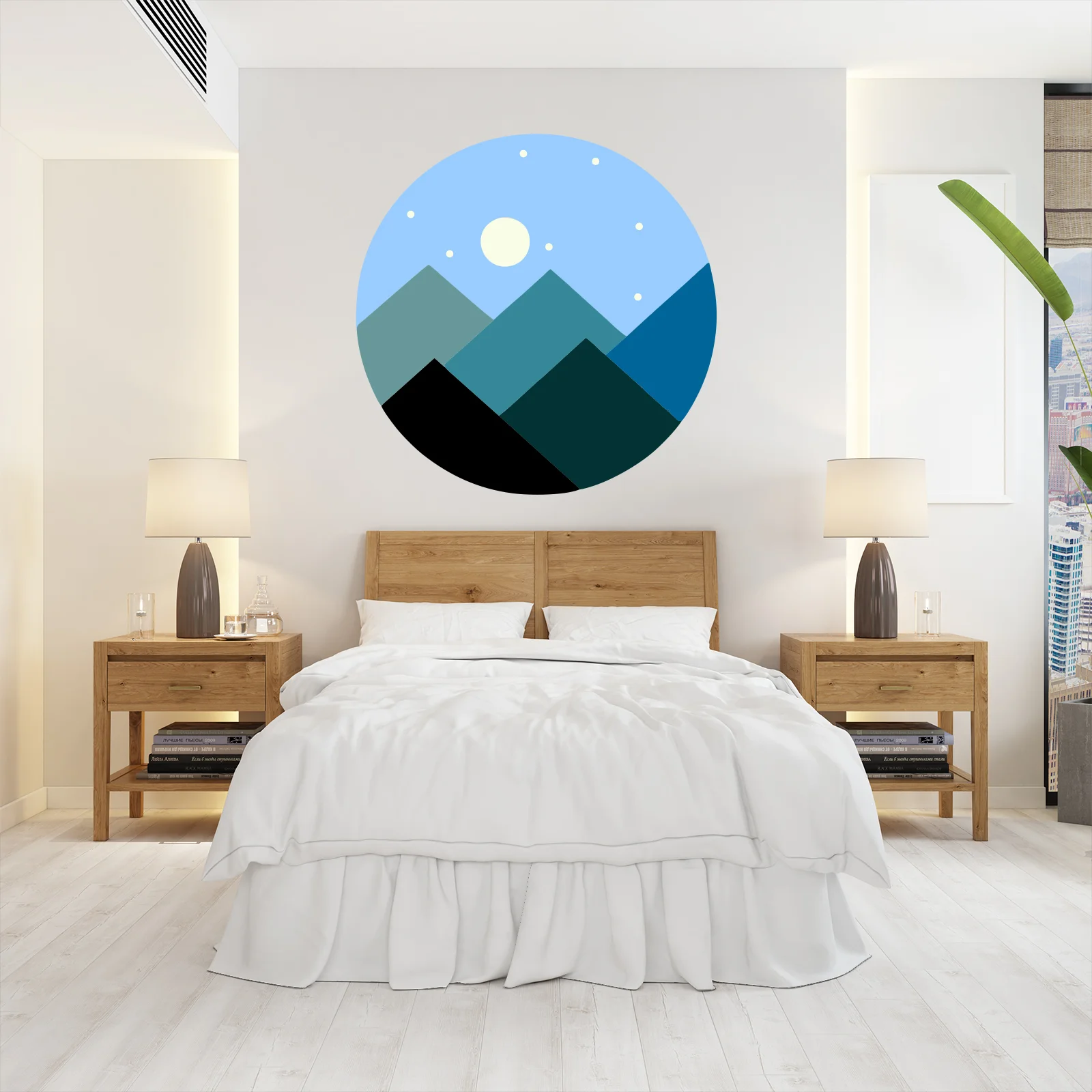Sunset View Mountain Decal for Home Décor Just Peel and Stick   decorative masterpiece for home decor