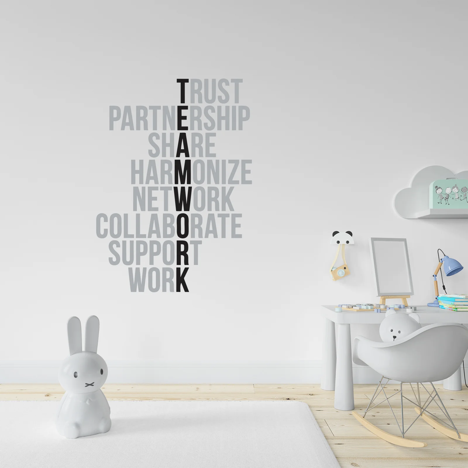 Team Work Motivational Quotes Decal for Home Décor Just Peel and Stick   decorative masterpiece for home decor